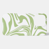 ミントグリーン大理石パターン iPhoneケース (裏面横)