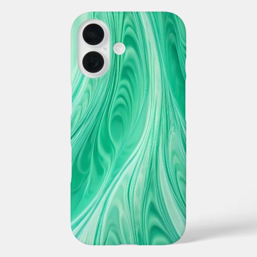 ミントグリーン大理石フロー – 抽象芸術流体パターン Case-Mate iPhoneケース (裏面)