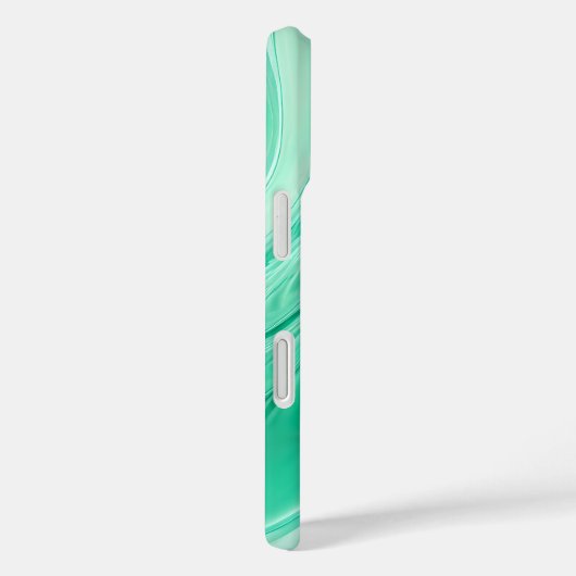 ミントグリーン大理石フロー – 抽象芸術流体パターン Case-Mate iPhoneケース (裏面 / 右)