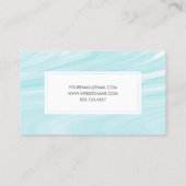 ミントグリーン大理石旋回パターン 名刺 (裏面)