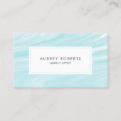 ミントグリーン大理石旋回パターン 名刺 (正面)