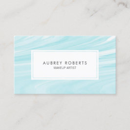 ミントグリーン大理石旋回パターン 名刺