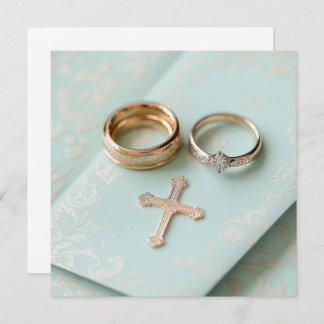 ミントグリーン宗教結婚の 招待状