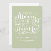 ミントグリーン常時感謝引用文感謝祭 シーズンカード (正面/裏面)