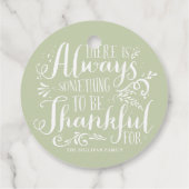 ミントグリーン常時感謝引用文感謝祭 フェイバータグ (裏面)