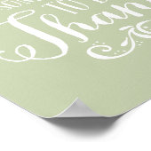 ミントグリーン常時感謝引用文感謝祭 ポスター (角)