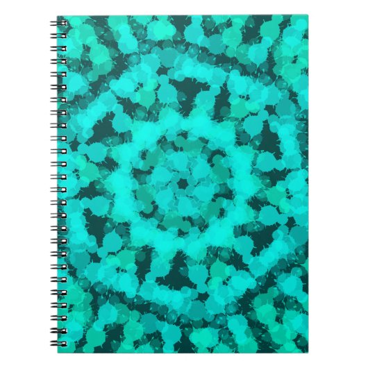 ミントグリーン幾何デザイン ノートブック (正面)