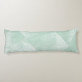 ミントグリーン幾何ミニマルインクテクスチャ ボディピロー (裏面)