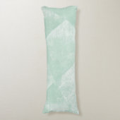 ミントグリーン幾何ミニマルインクテクスチャ ボディピロー (正面縦)