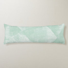 ミントグリーン幾何ミニマルインクテクスチャ ボディピロー