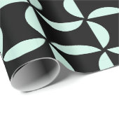 ミントグリーン幾何学半円パターン ラッピングペーパー (ロールコーナー)