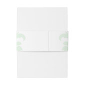 ミントグリーン微妙なダマスクウェディングベリーバンド 招待状ベリーバンド (裏面例)