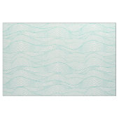 ミントグリーン抽象芸術モダン波状渦巻き ファブリック (ヤード)