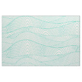 ミントグリーン抽象芸術モダン波状渦巻き ファブリック (ファットクウォーター)