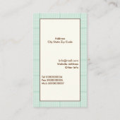 ミントグリーン春フクロウ縁どル 名刺 (裏面)