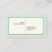 ミントグリーン春フクロウ縁どル 名刺 (裏面)