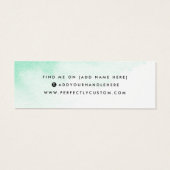 ミントグリーン水カラースタッドイヤリングディスプレイカード (裏面)