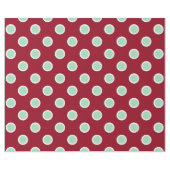 ミントグリーン水玉模様オンマルーンクリスマス紙 ラッピングペーパー (フラット)