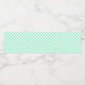 ミントグリーン水玉模様パターンラブボールプリントかわいい ペットボトルラベル (シングルラベル)