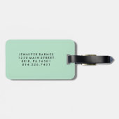 ミントグリーン水玉模様旅行 | 私はここにいる ラゲッジタグ (裏面横)