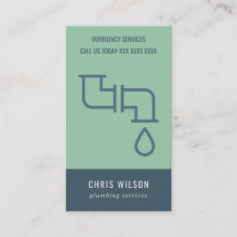 ミントグリーン海軍配管配管 名刺