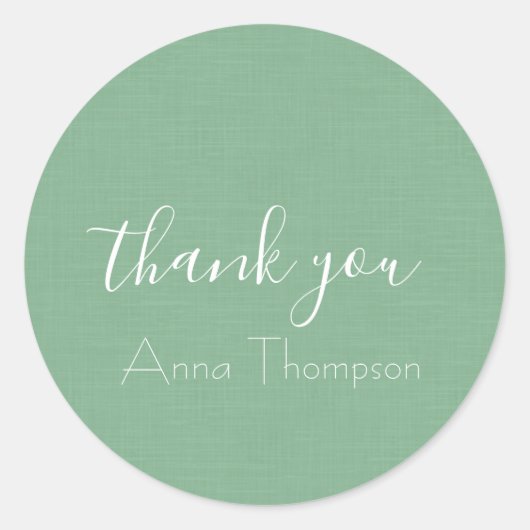 ミントグリーン無地のテクスチャ ラウンドシール (正面)