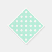 ミントグリーン白水玉模様カクテルナプキン スタンダードカクテルナプキン (角)