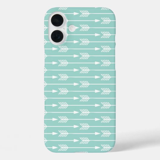 ミントグリーン矢印パターン Case-Mate iPhoneケース (裏面)