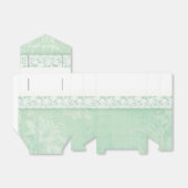 ミントグリーン素朴な白いレースお感謝していりギフトボックス フェイバーボックス (折り畳みなし)