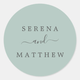 ミントグリーン結婚ズ封筒用シール ラウンドシール