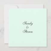 ミントグリーン結婚式招待状 招待状 (裏面)