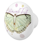 ミントグリーン美しい蝶 セラミックノブ (右)