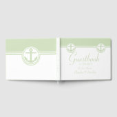 ミントグリーン航海のいかりウェディングデイゲストブック ゲストブック (全面)