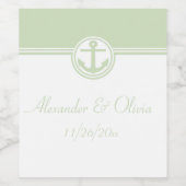 ミントグリーン航海のいかり ワインラベル (シングルラベル)