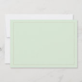 ミントグリーン金ゴールドカラフルハミングバードありがとう 招待状 (裏面)