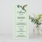 ミントグリーン金ゴールドカラフルハミングバ結婚ードズメニュー プログラム (スタンド正面)