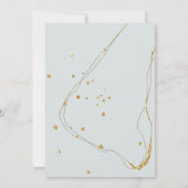 ミントグリーン金ゴールドグリッターブライダルシャワー招待 招待状 (裏面)