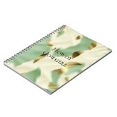 ミントグリーン金ゴールドホワイトコウィド ノートブック (左側)