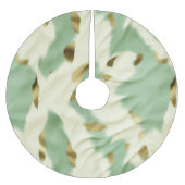 ミントグリーン金ゴールドホワイトコウィド ブラッシュドポリエステルツリースカート (正面)