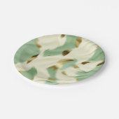 ミントグリーン金ゴールドホワイトコウィド ペーパープレート (アングル)