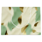 ミントグリーン金ゴールドホワイトコウィド ラージペーパーバッグ (正面)