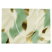 ミントグリーン金ゴールドホワイトコウィド ラージペーパーバッグ (裏面)