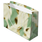 ミントグリーン金ゴールドホワイトコウィド ラージペーパーバッグ (裏面アングル)