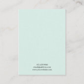 ミントグリーン金ゴールド大理石·イヤリングジュエリー表示 名刺 (裏面)
