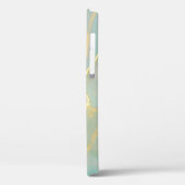 ミントグリーン金ゴールド大理石：テクスチャ Case-Mate iPhoneケース (裏面 / 左)