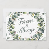 ミントグリーン&セージEucalyptusリハーサルディナー 招待状 (裏面)