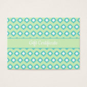 ミントグリーン&ティール(緑がかった色)トライバルイカット |商品券 (正面)