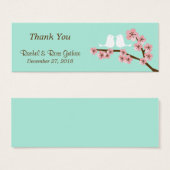 ミントグリーン&ピンクさくらんぼブロッサムモダン結婚ズ (正面&裏面)