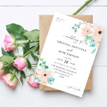 ミントグリーン&ピンクフローラ結婚ズ 招待状<br><div class="desc">ミントグリーン&ピンクのフローラ結婚式招待状結婚で、お客様のニーズに興奮してゲストを得る。</div>