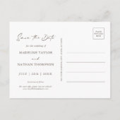 ミントグリーン&ピーチフローラ保存日付 案内ポストカード (裏面)